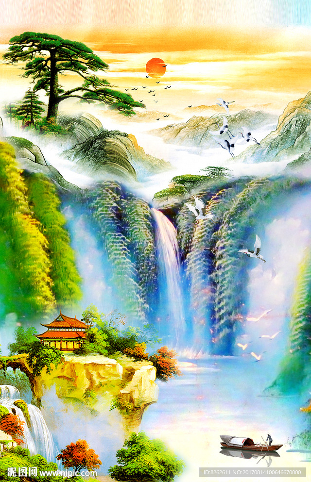 油画山水