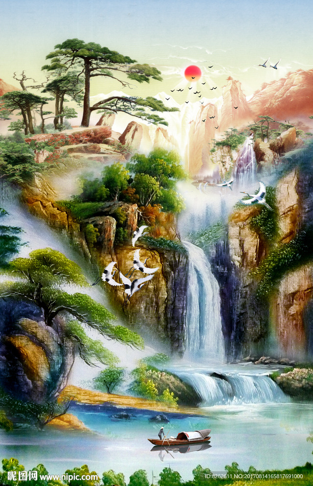油画山水
