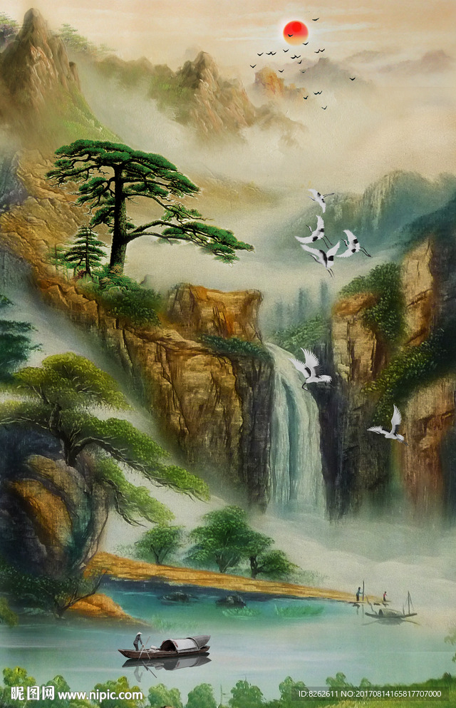 油画山水