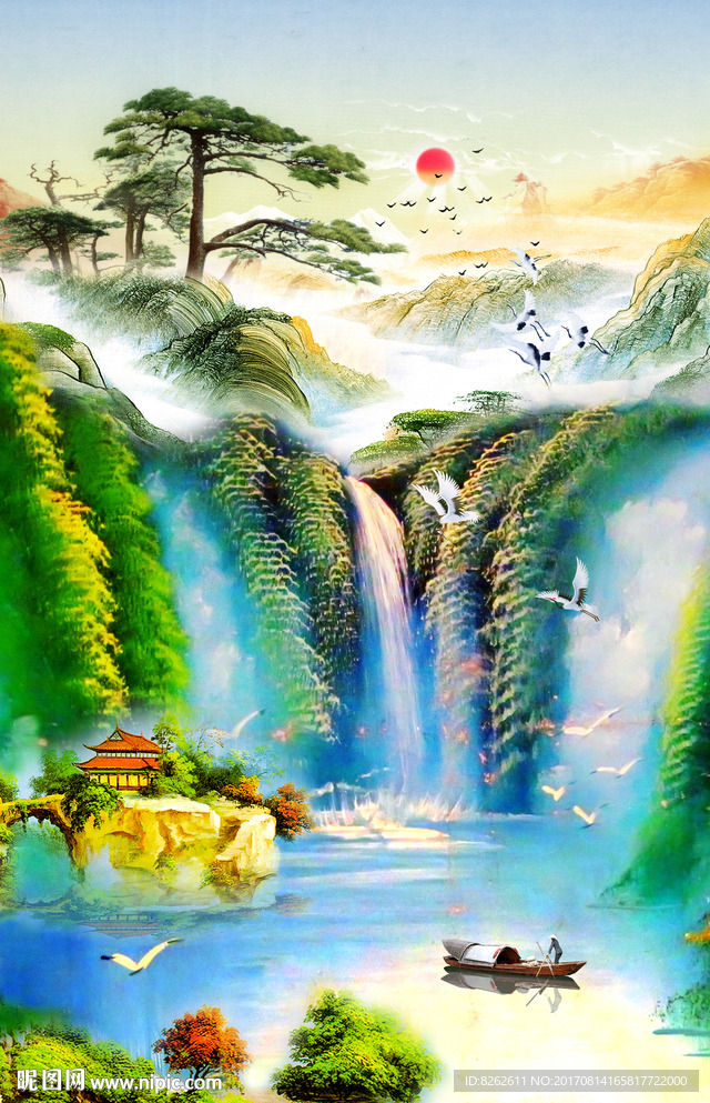 油画山水
