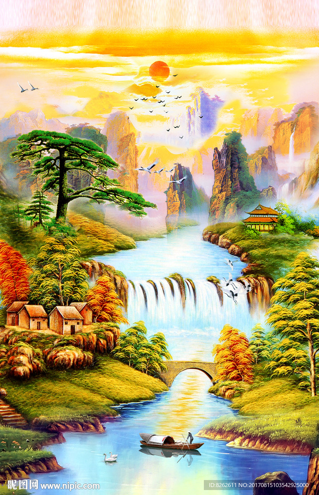 油画山水