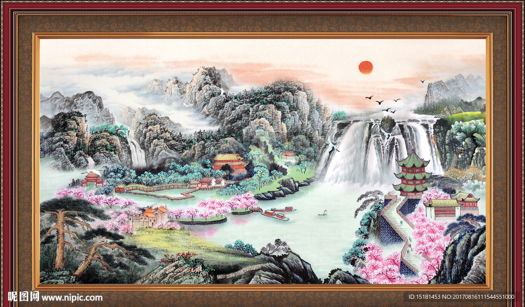 巨幅山水画