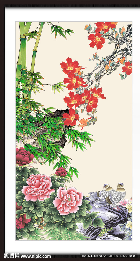 国画牡丹