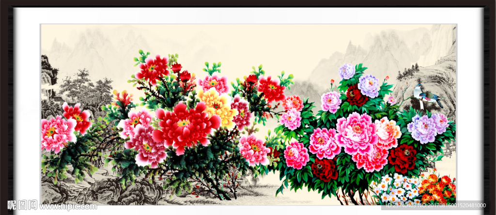 国画牡丹