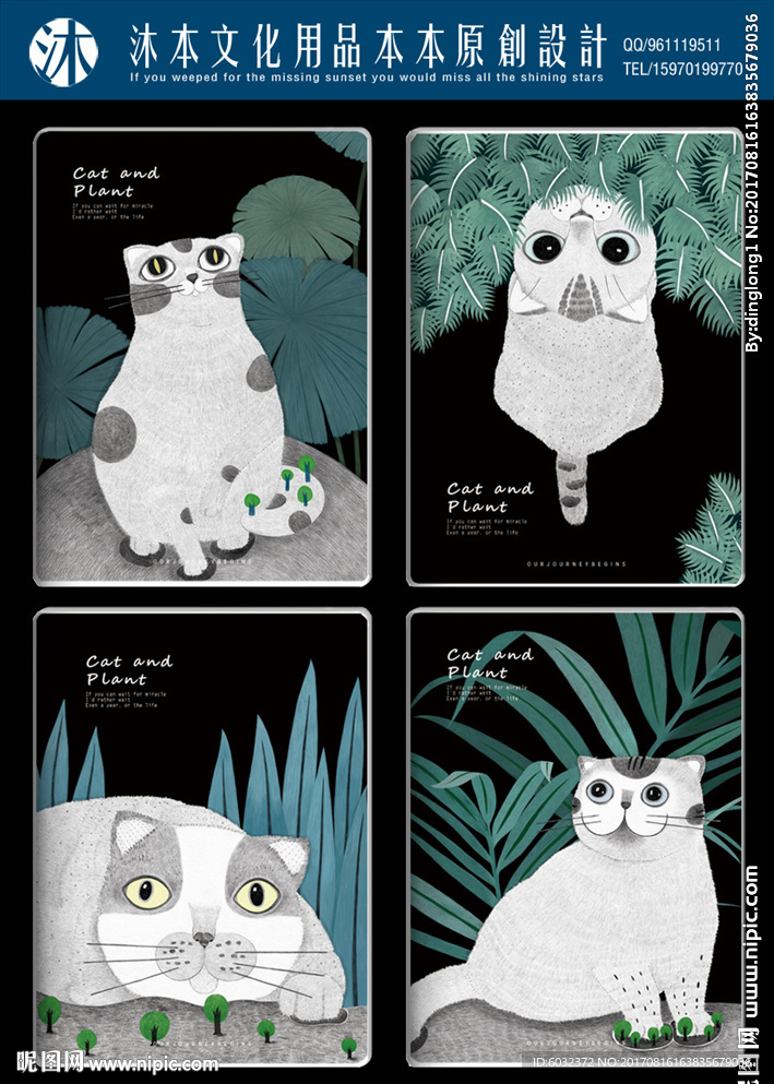 本子封面设计 猫