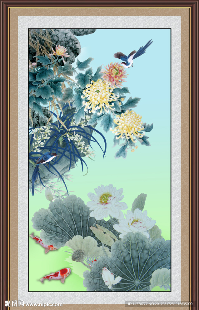 国画兰花图