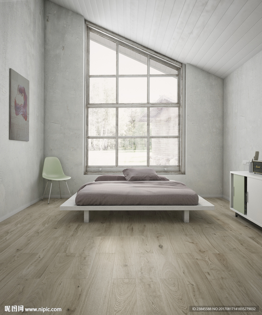 瓷砖空间 卧室  木纹砖