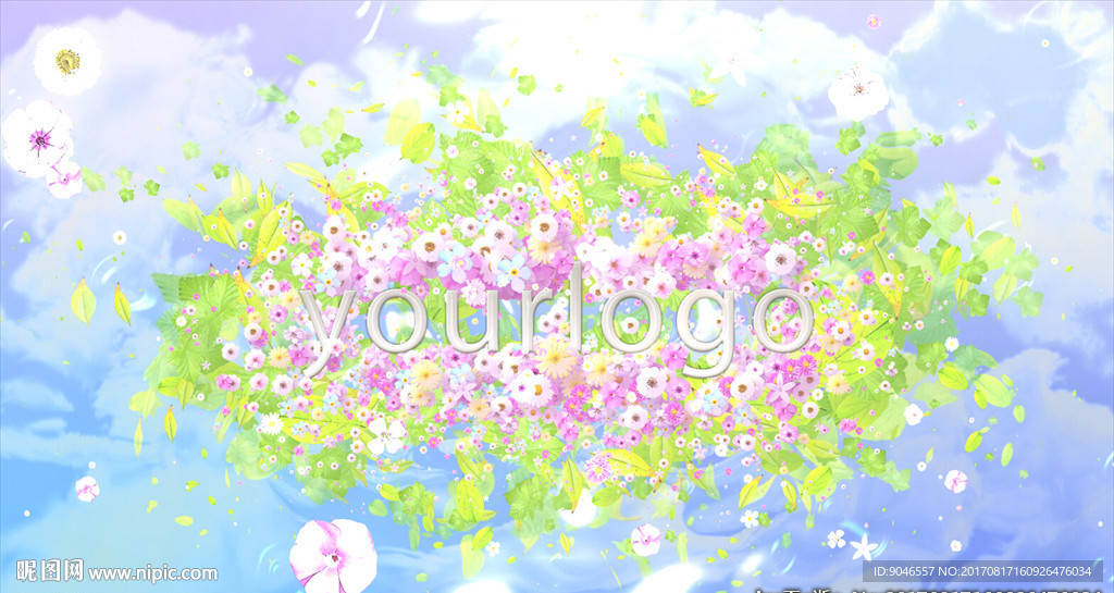 鲜花与蝴蝶logo演绎