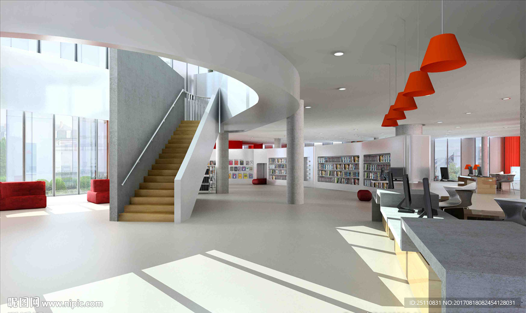 图书馆楼梯图