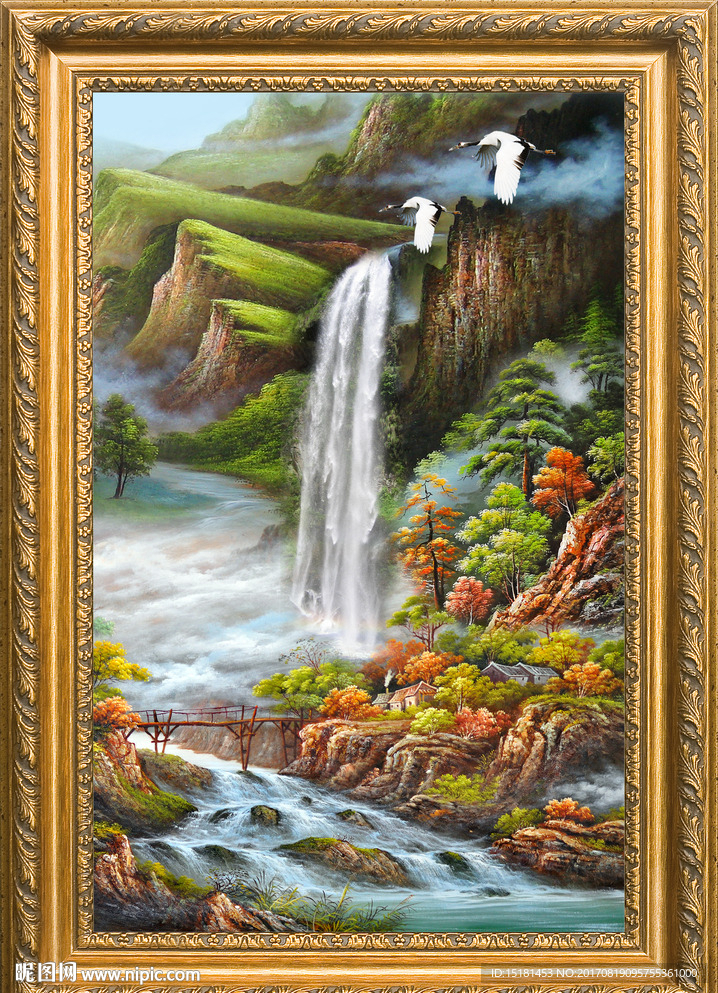 巨幅山水油画