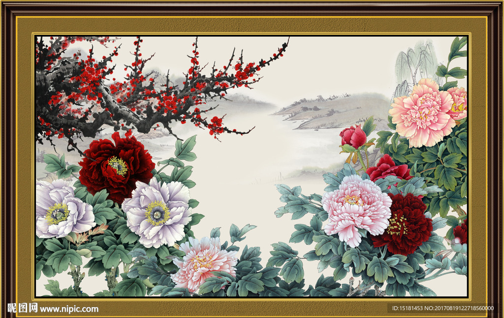 国画梅花