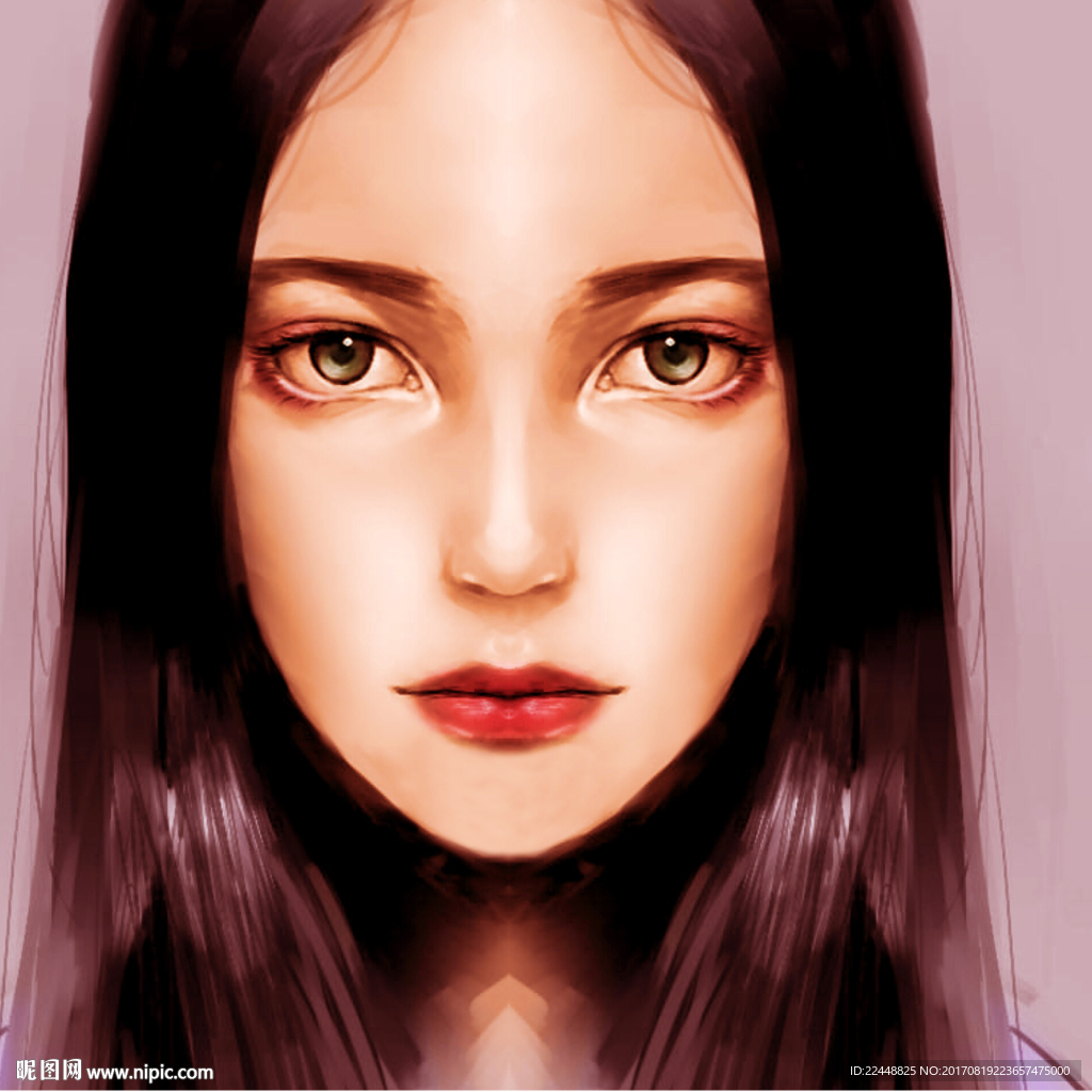 手绘美女