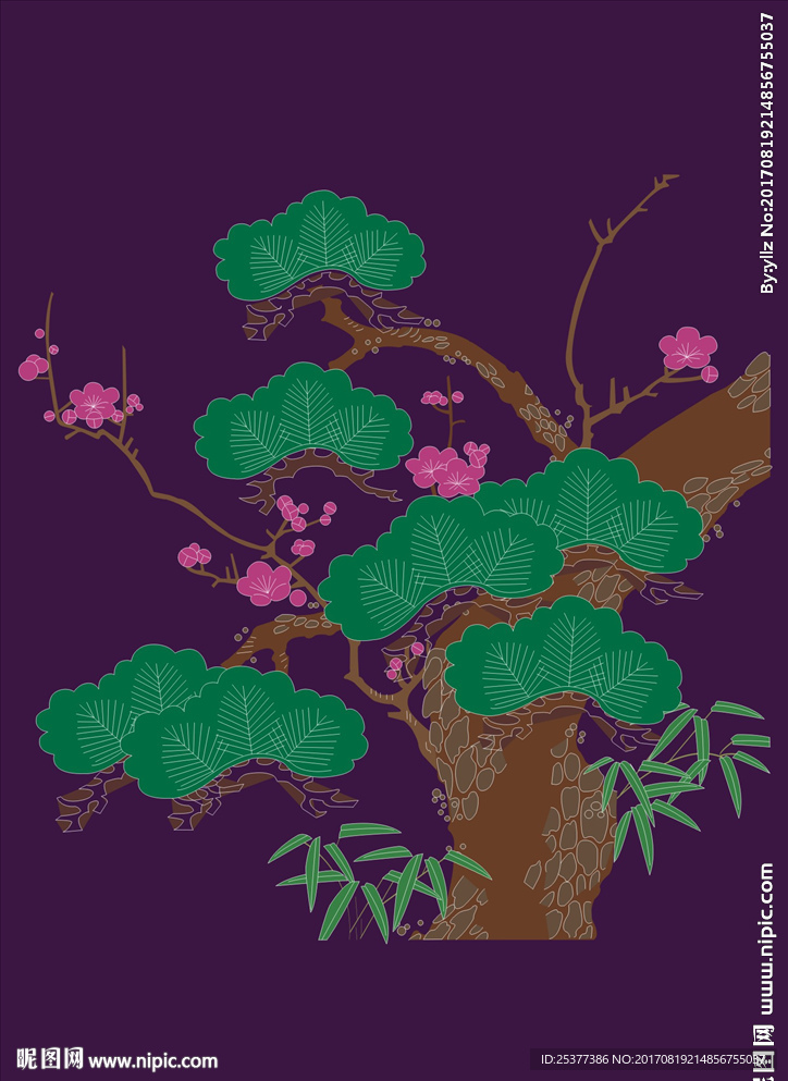 植物花卉印花