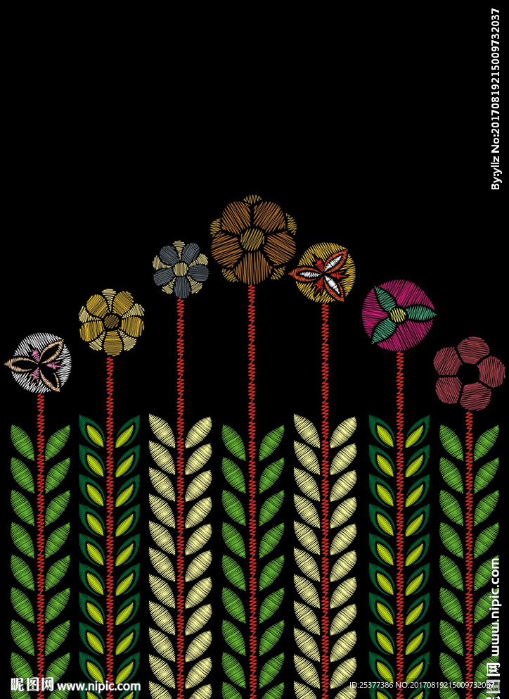 花卉刺绣