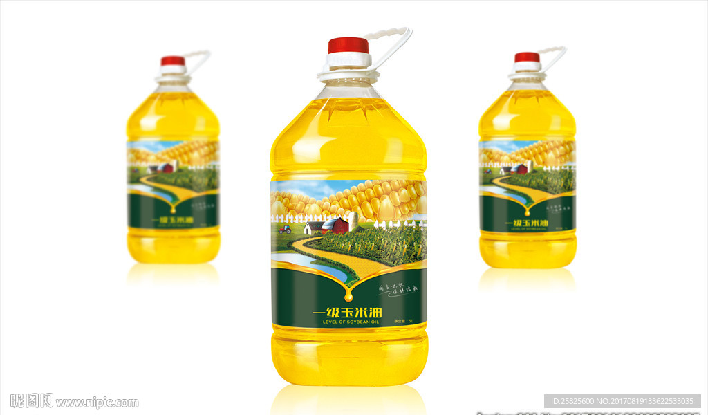 高档玉米油包装平面展开图