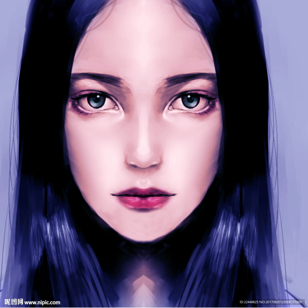 手绘美女