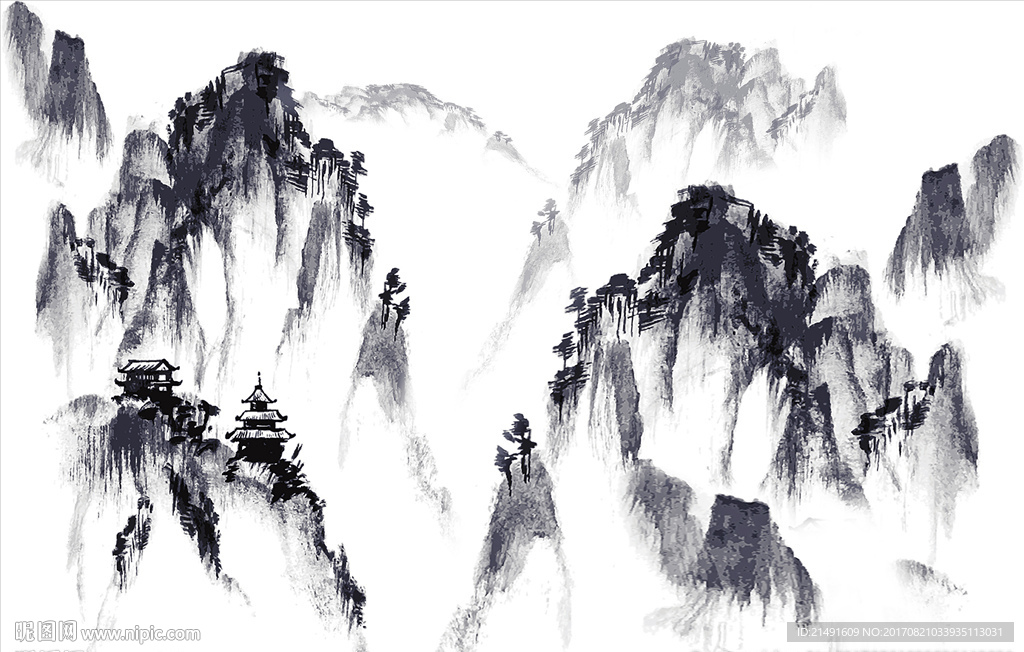水墨背景墙
