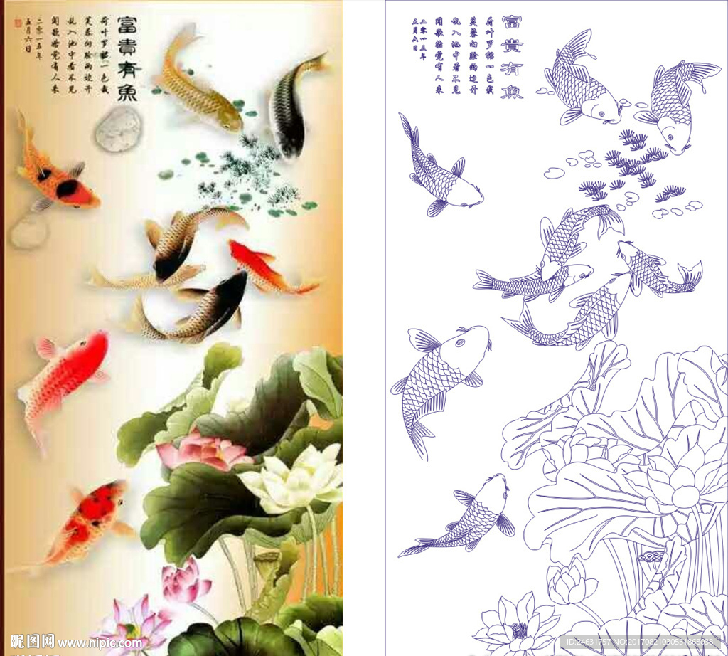 九鱼 荷花