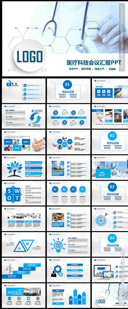 医疗报告ppt模板医院