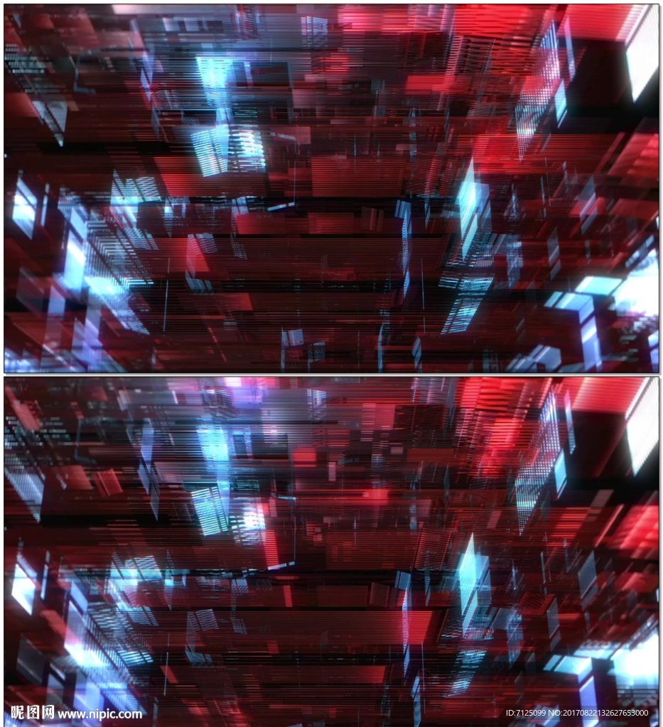 三维空间网格VJ循环视频