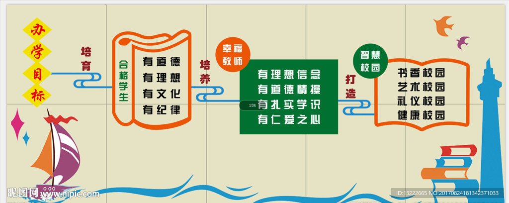 校园文化雕刻墙