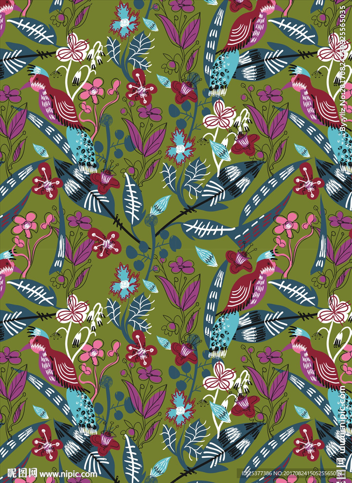 花卉印花图案