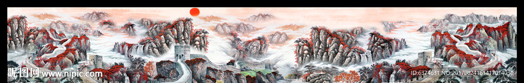 水墨山水画