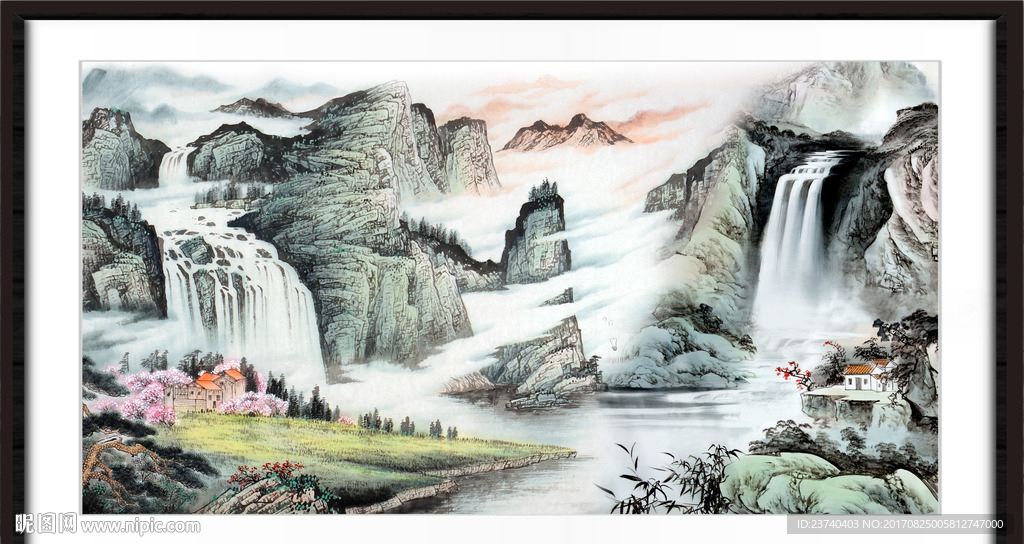山水画山水风景图片