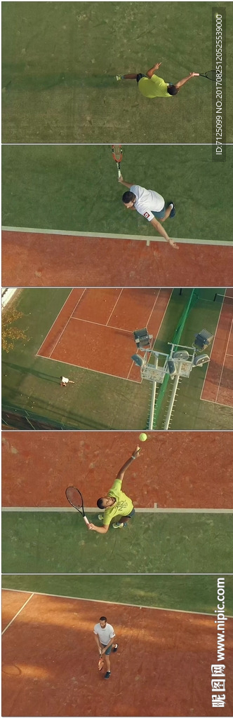 两人男人打网球娱乐