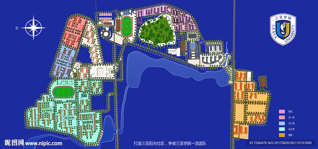 海南大学三亚学院学校平面图