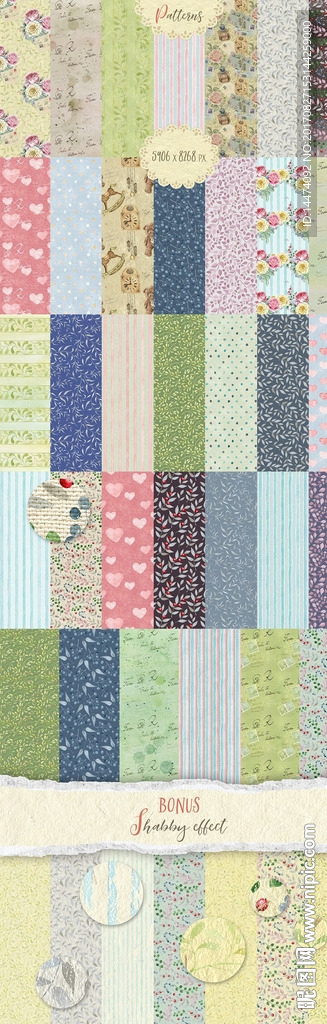 墙纸图案 手绘花草 壁纸