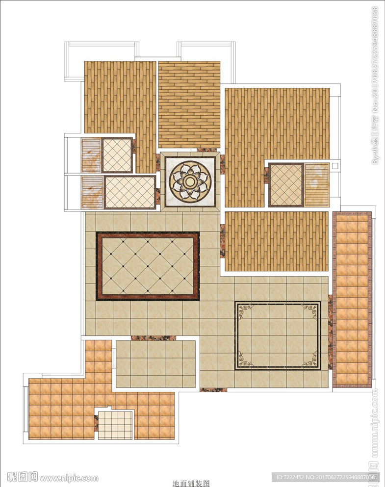大户型商品房地面铺装图