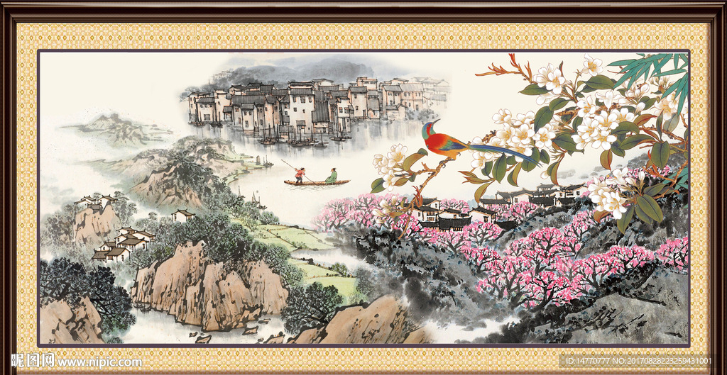 国画花鸟 水墨江南