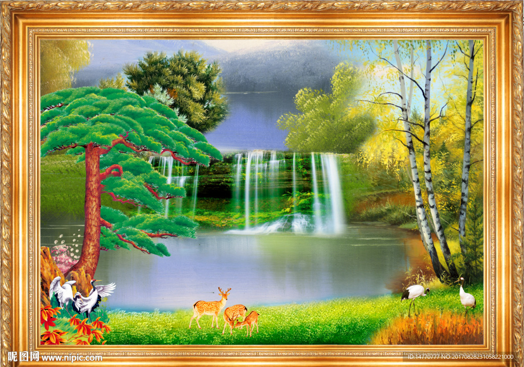 山水风景油画