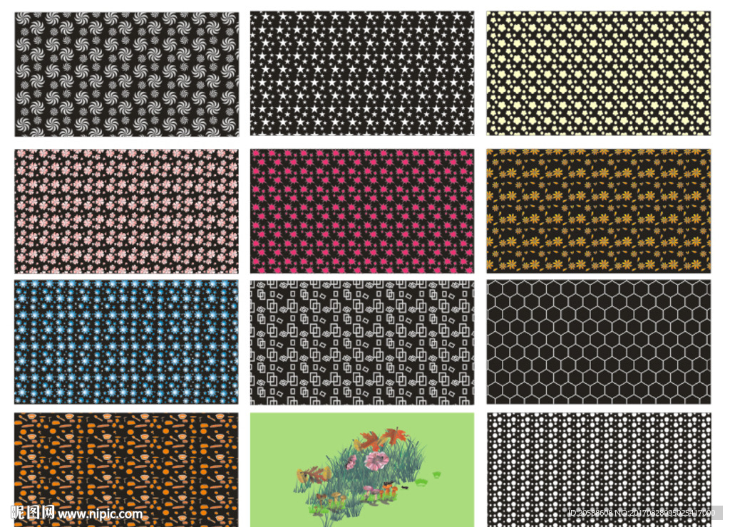 传统花纹   布纹背景