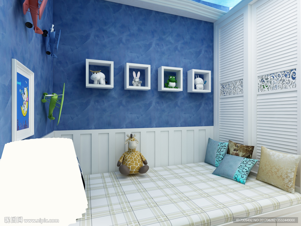 简约卡通儿童房装修效果图