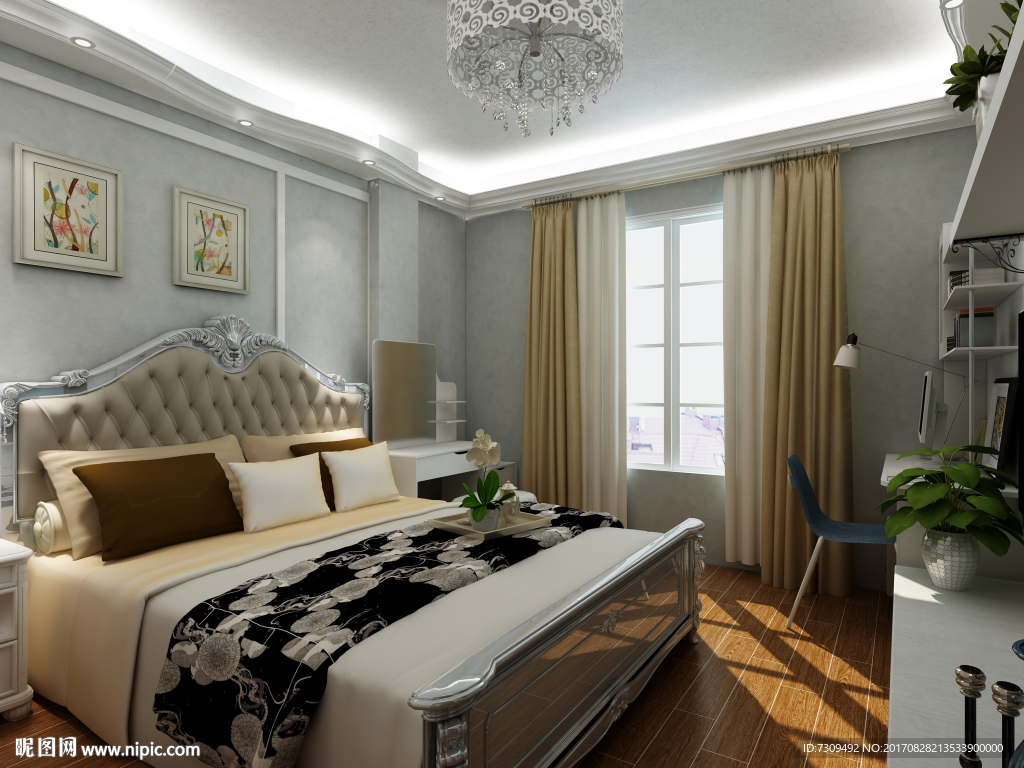 欧式卧室装修效果图