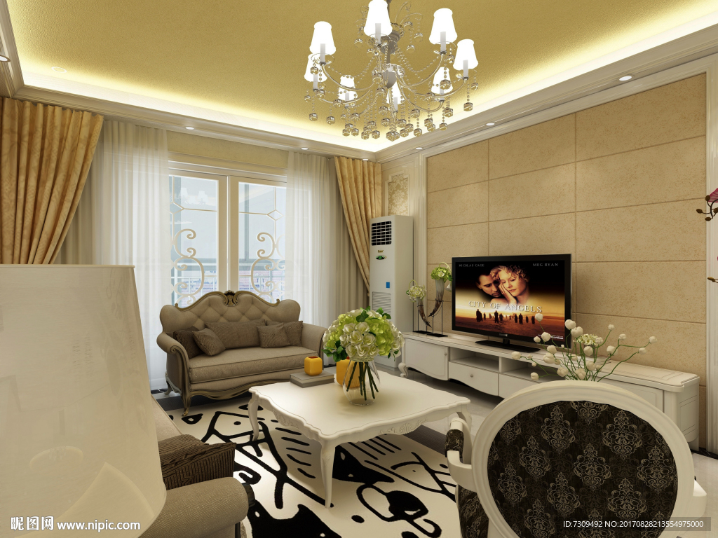 欧式客厅装修效果图