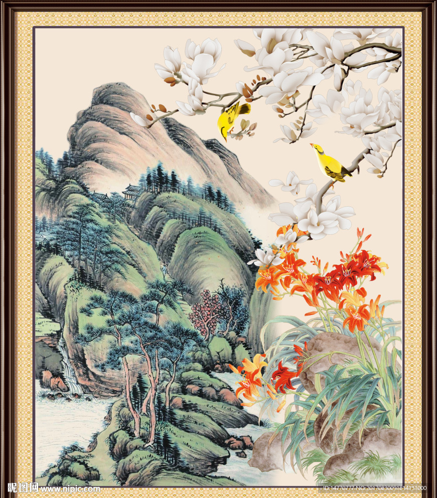 国画兰花图