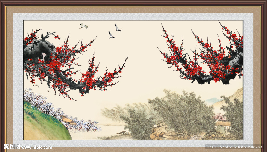 国画梅花
