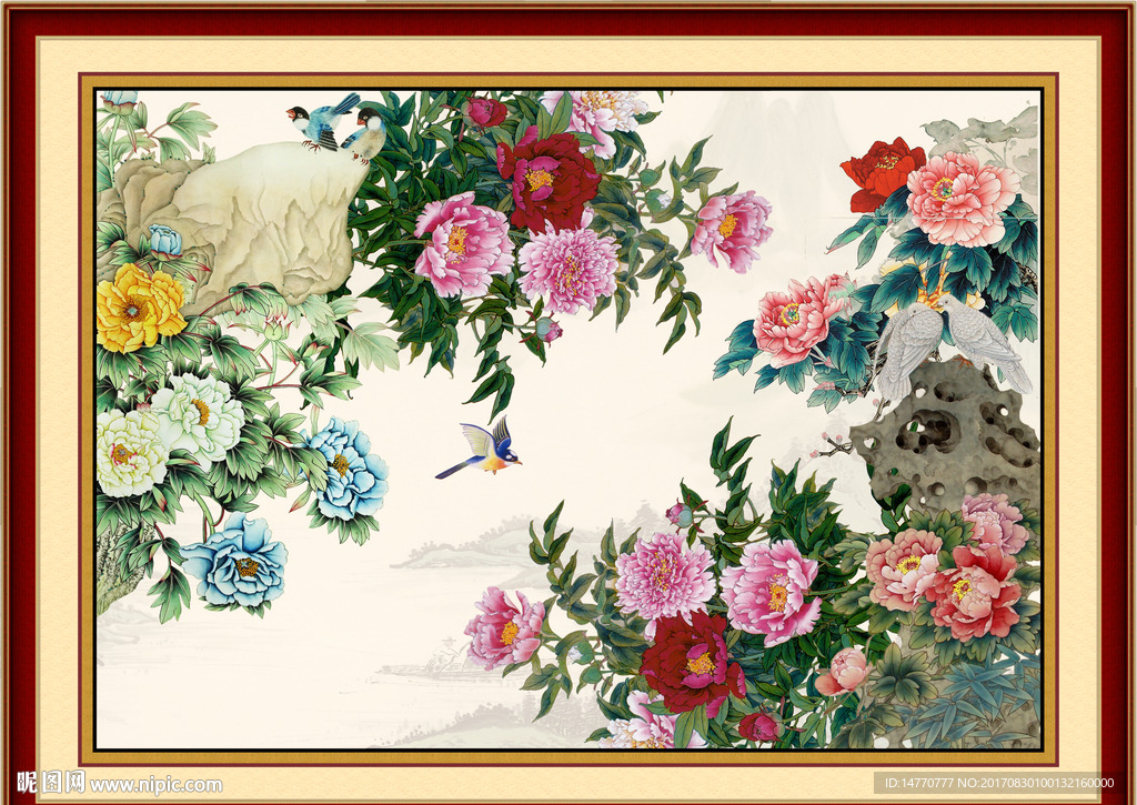 国画牡丹