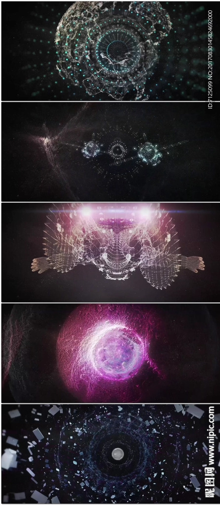 全息科技宇宙动态VJ视频