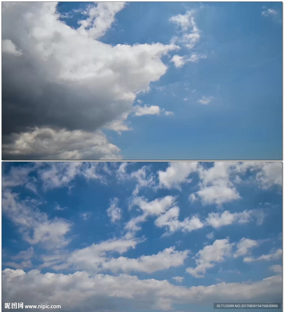 天空云层飘动