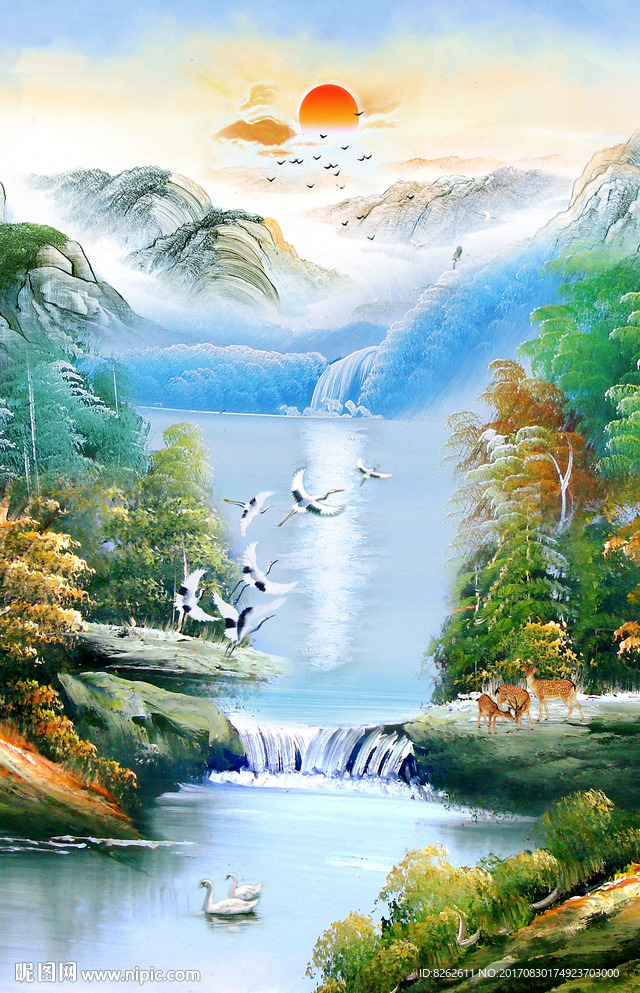 山水油画