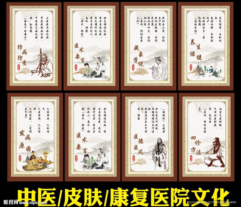 中医/皮肤/康复医院文化展板