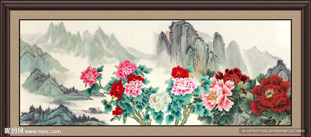 国画牡丹