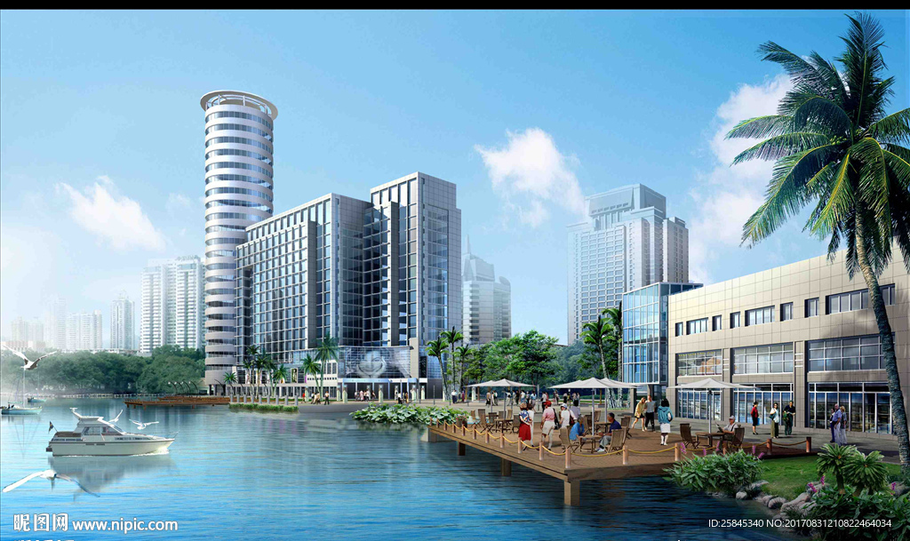 水景平台游艇图