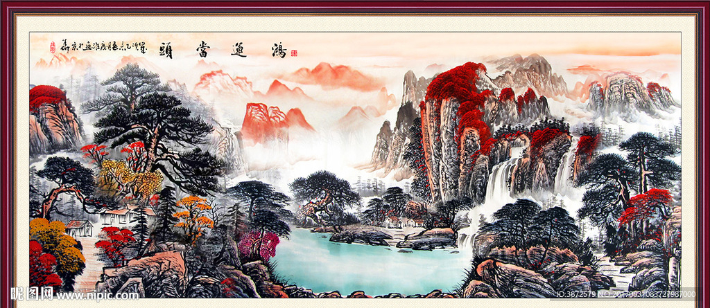 鸿运当头国画