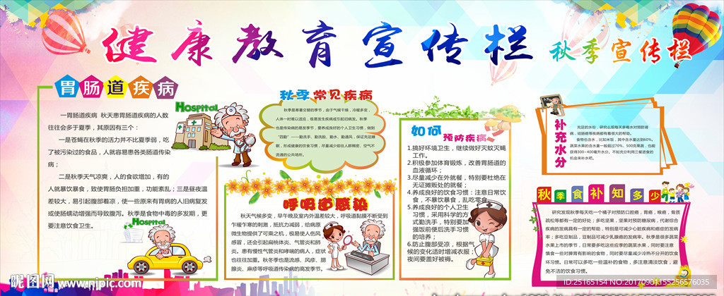 秋季健康宣传栏