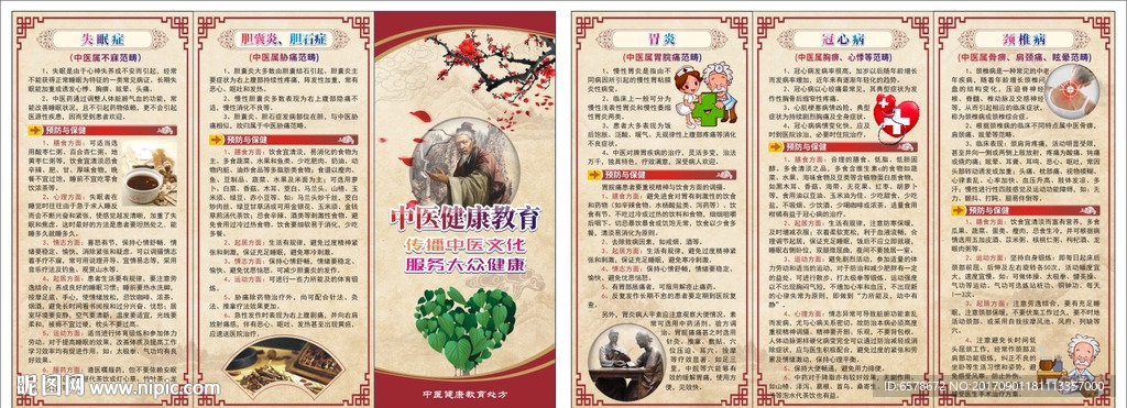 中医健康教育处方折页